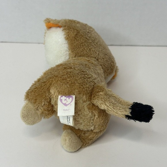 Ty Beanie Boo Rebel 2011 Meerkat 6" Big Brown Eyes Stuffed Animal Huggable Plush - Picture 8 of 13